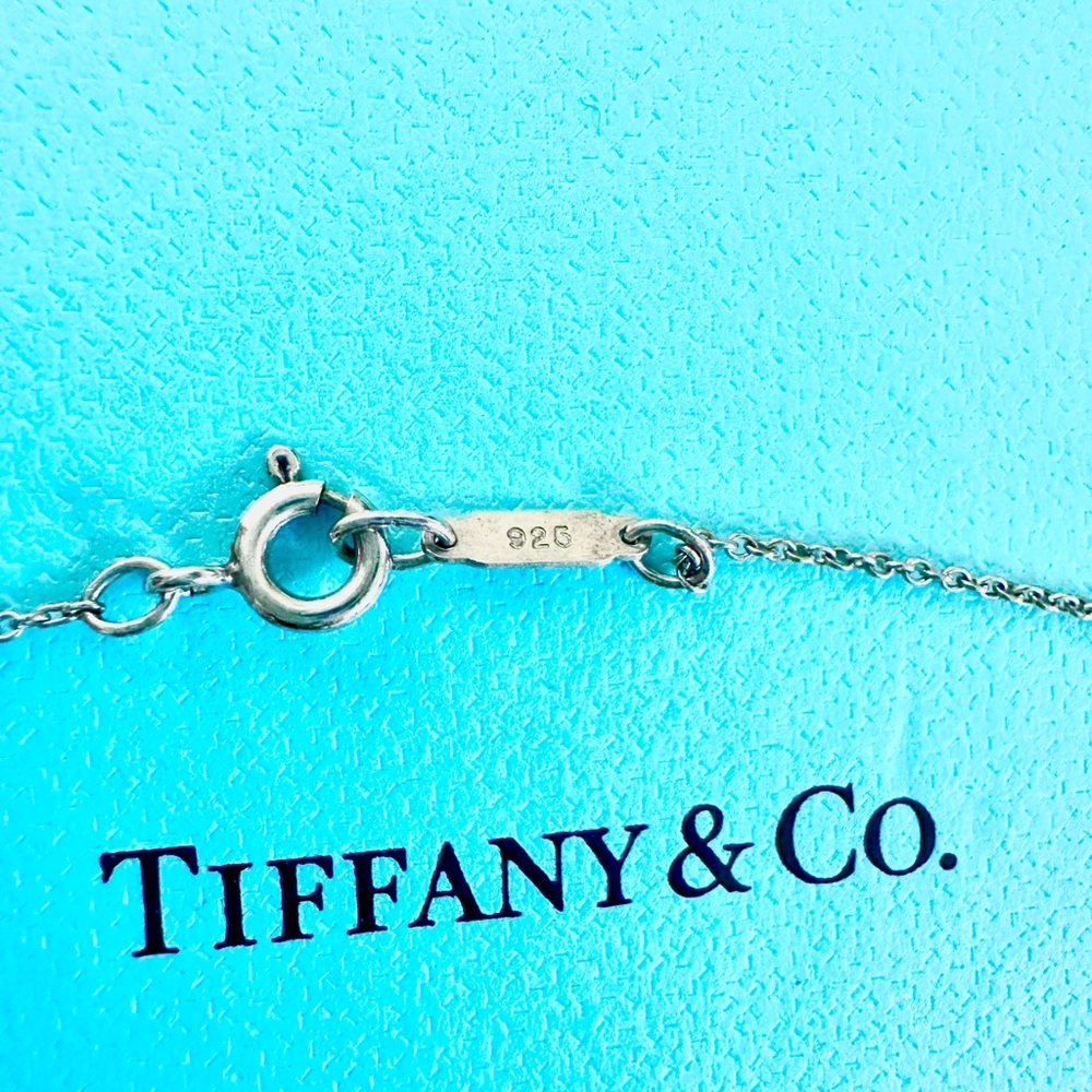 Tiffany Necklace 18k real Gold  and Silver Necklace - Picture 7 of 8
